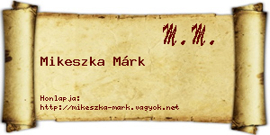 Mikeszka Márk névjegykártya